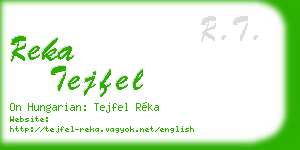 reka tejfel business card